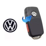 Emblema Premium Para Llave Logo Volkswagen Engomado Vw Negro