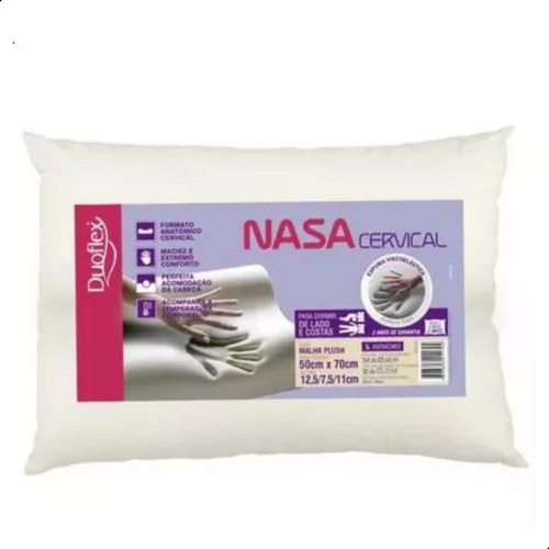 Travesseiro Nasa Viscoelástico Cervical-50 X 70 Cm Duoflex