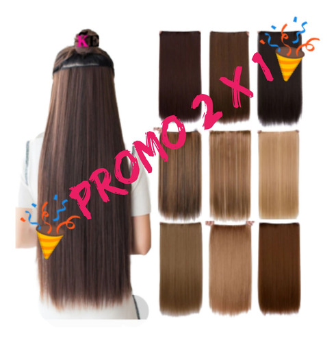 Extensiones De Cabello Seminatural Largas 60cm