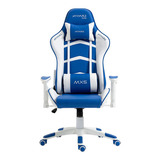 Cadeira Escritório Gamer Ergonômica Mymax Mx5 Azul/branco