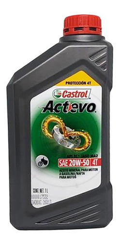 Lubricante Castrol Actevo Mineral 4t 20w50 Moto Marelli