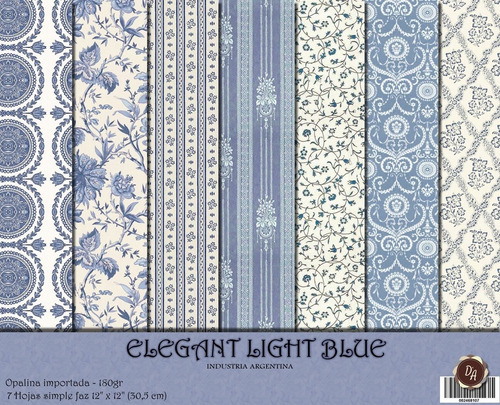 Colección Elegant Light Blue Scrapbook X7 D' Arteche Crafts