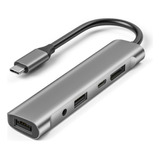 0 Adaptador De Hub Usb-c 5 En 1, 4k @60hz Displayport Usb