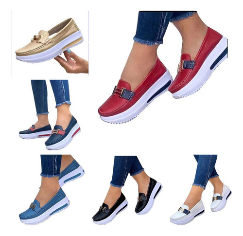 Plataforma Mocasins For Mujeres Caminando Zapatos Casuales