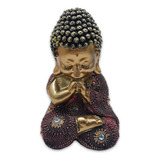 Baby Buda Da Sabedoria Buda Rezando Brilhante 12 Cm