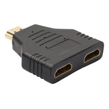 Hdmi Macho Para Hdmi Duplo Feminino Divisor De 1 A 2 Vias Ad