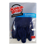 Guante Para Limpieza Satinado Scotch Brite 3m Azul