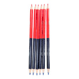 Lapiz Escolar Bicolor Azul Rojo 6 Piezas Trazo De Color