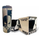 Termo + Taza Star Wars Blanco/negro Personalizado