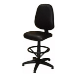 Silla Alta Cajera Neumática Giratoria - Ergonómica Reclinable Y Regulable Con Aro Metalico - Mostrador Recepción S/ Braz