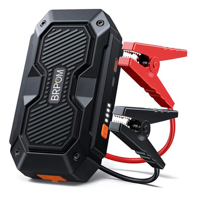 Arrancador De Batería Auto Brpom Para 8 Cilindros Para Automóviles 4 o 8 Cilindros y Motos,12V Arrancador Portátil de Batería de Coche Para Camioneta,Cortacésped SUV,con Linterna de Emergencia | Envío gratis