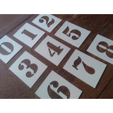 Stencil Molde Vazado Alfabeto + Numeros 50cm Altura 