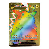 Pokemon Tcg Tarjeta, Carta Pikachu Vmax Hecha De Acero.