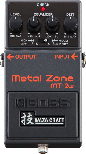 Pedal De Efectos Boss Metal Zone Waza Craft Mt-2w