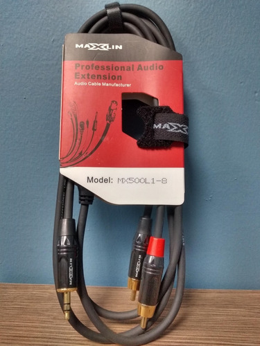 Cable 2x1 Auxiliar De Audio Maxlin Mx500l1-8 1.8mtr Rca-plug