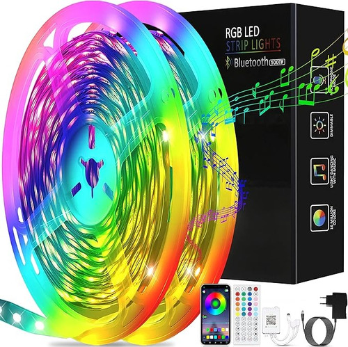 Cinta Led Rgb Bluetooth  Luces Tv Hogar Música  20 Mts