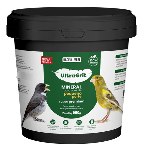 Ultra Grit Suplemento Mineral P/ Aves Pequeno Porte - 950g