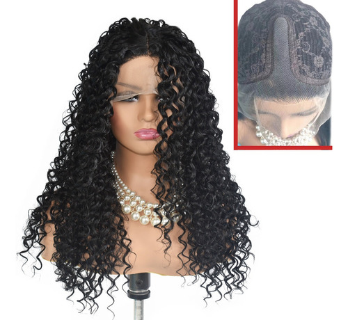 Peruca Frontal De Renda Idêntica Ao Cabelo Humano Afro Curl