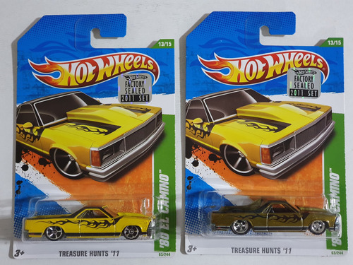 2 Hot Wheels El Camino ´80 Sth Super Treasure Y T Hunt 2011