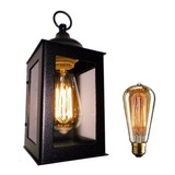 Velador Vintage C/ Lampara Filamento 24w Edison Multifuncion Aplique Minimalista Dual Exteriores Fachada Jardín Fanal