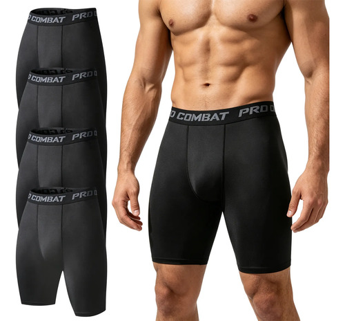 4 Pares De Pantalones Cortos Deportivos Y Fitness De Lycra