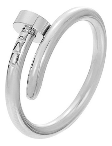 Anel Masculino Feminino Prego Aço Inox 316l Prata