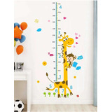 Régua Crescimento Girafa Adesivo 180cm Mede Altura Crianças