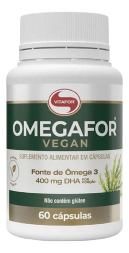 Suplemento Omega For Vegan 400mg Dha  60 Cápsulas  Vitafor