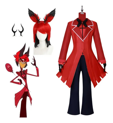 Disfraz Hazbin Cosplay De Alastor Con Uniforme De Hotel