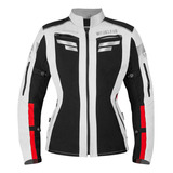 Chamarra Motociclista Mujer Impermeable Protectores Wkl 85pr