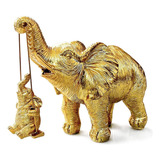 ~? Santa Casa Gold Elephant Decor, Elephant Figurines Collec