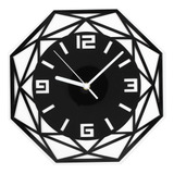Reloj De Pared, Espejo Acrílico, Forma Geométrica, Reloj De