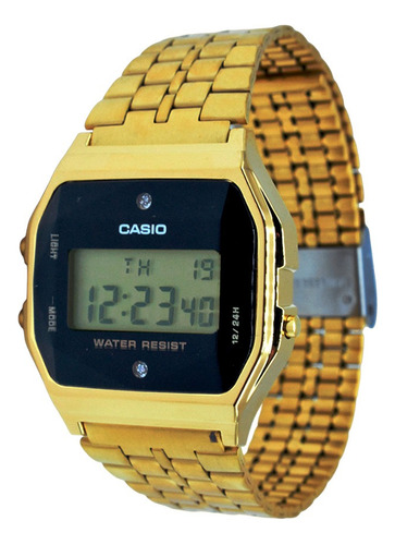 Reloj Casio Classic Con Diamantes Dorado A159wged-1vt