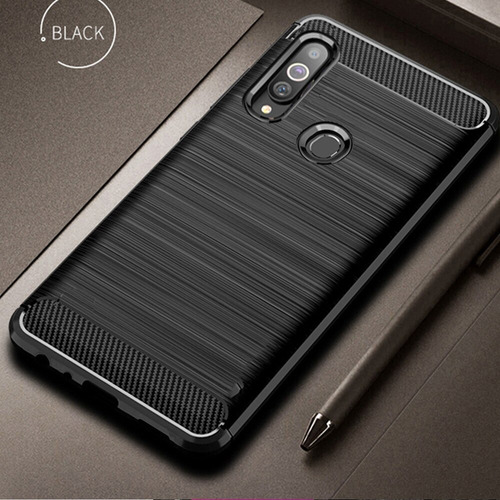 Funda Tpu Antigolpe Fiber Carbon Para Samsung A20s