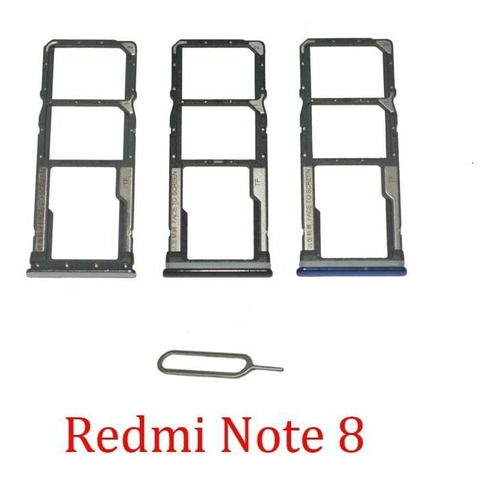 Gaveta Bandeja Slot Chip Dual Sim  Xiaomi Redmi Mi Note 8