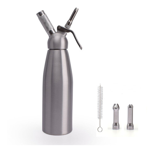 Garrafa Sifão Chantilly Culinário Barman Inox 1 Litro