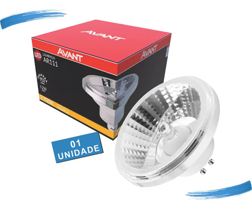 Lâmpada Led Ar111 Avant 12w Gu10 2700k Branco-quente Bivolt 110v/220v