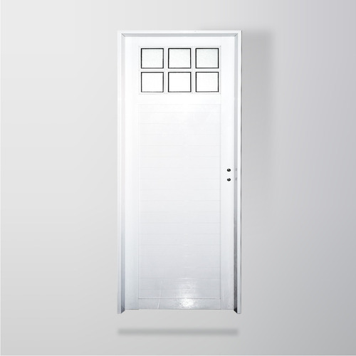 Puerta De Aluminio 1/4 Vidrio Tablero Tubular 36 Mm