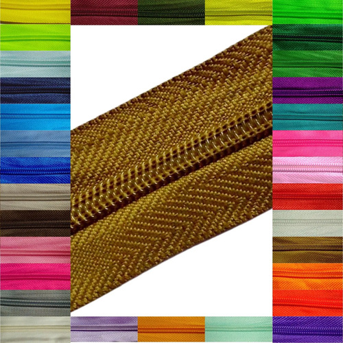 Cierre #5 Poliéster Colores 10m Con 30 Carros Ppp Mochilas