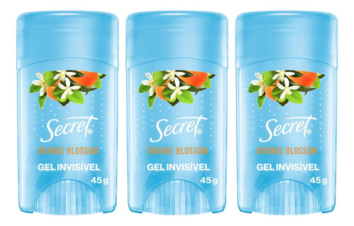 Desodorante Gel Secret Orange Blossom 45g 3 Unidades
