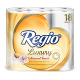 Bulto Papel Higiénico Regio R3 Almond De 18 Rollos En 4 Paqu