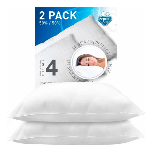 Paquete De 2 Almohada Spring Air Antiacaros King Size