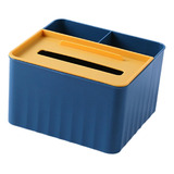 Caja De Pañuelos De Escritorio, 18cmx17cmx10.8cm Azul