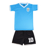 Camiseta + Short Uruguay 1986- Niños.