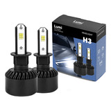 Par Refletor Super Led Farol H3 85w Cor Da Carcaça Preto Cor Da Luz Branco Frio 12v/60v Bivolt