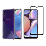 Capa Antichoque + Película Vidro 3d Para Samsung A30s