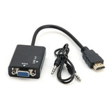 Adaptador Conversor Hdtv  Hdmi A Vga Audio 1080 Hd Gk