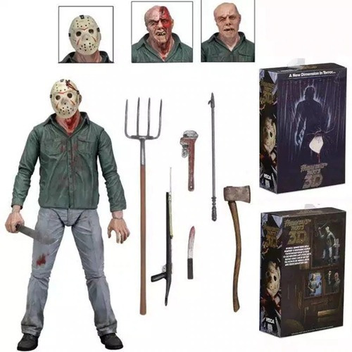  Jason Woorhees Sexta Feira 13 Parte 3 3d Neca C/acessórios