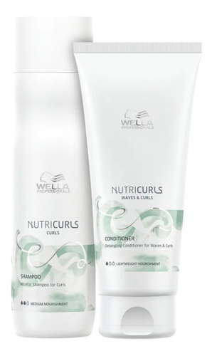 Kit Wella  Nutricurls Shampoo 250 Ml+ Condicionador 200ml