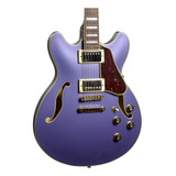 Guitarra Ibanez As73 Semi-acústica  - Metallic Purple Flat